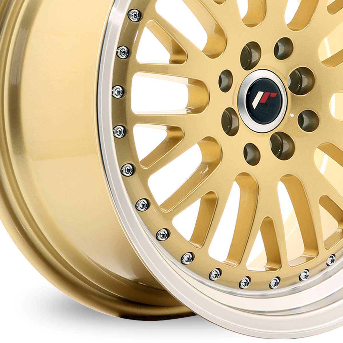 17 Inch Japan Racing JR10 (8x17) Gold Machined Lip Alloy Wheels