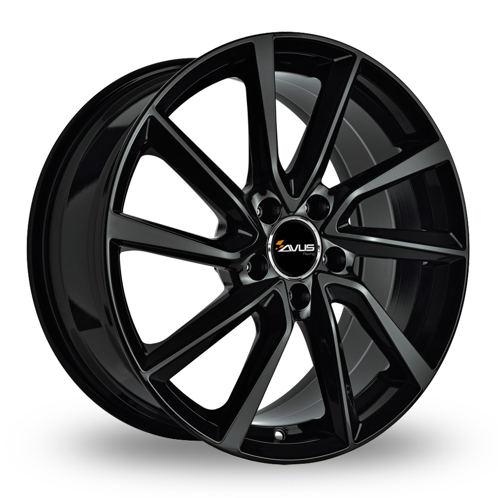 20 Inch Avus Racing AC-518 Gloss Black Alloy Wheels