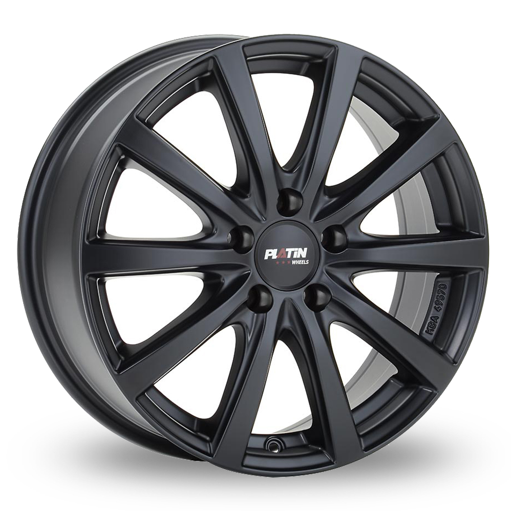 17 Inch Platin P 69 Matt Black Alloy Wheels