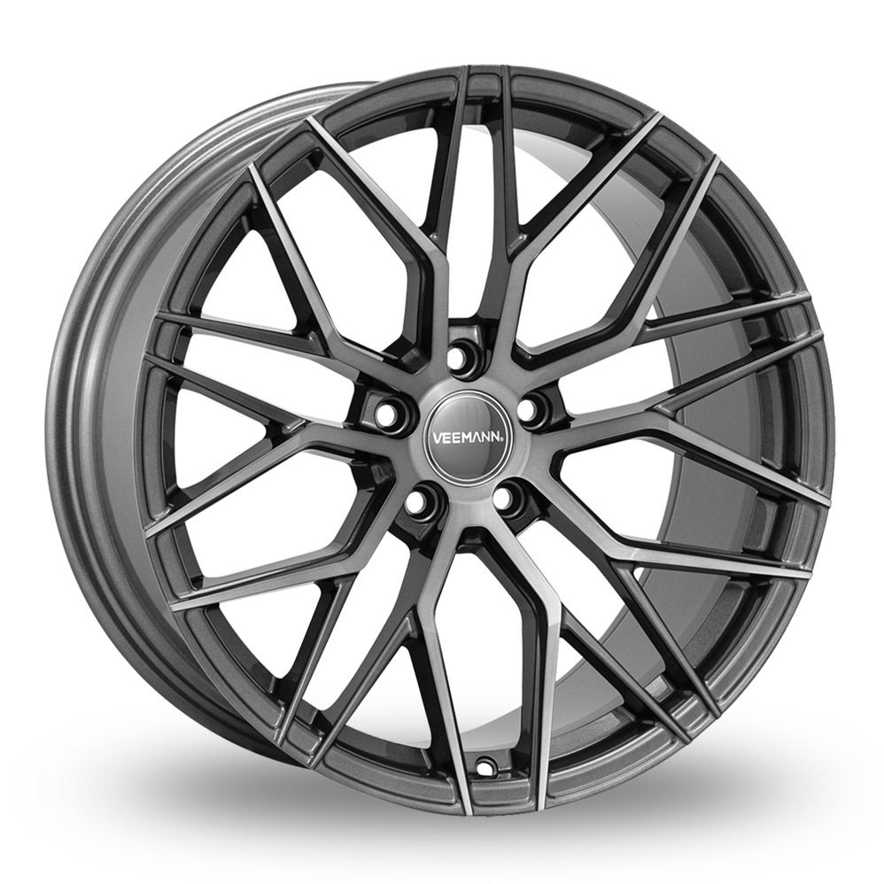 22 Inch VEEMANN VC520 Dark Graphite Machined Alloy Wheels