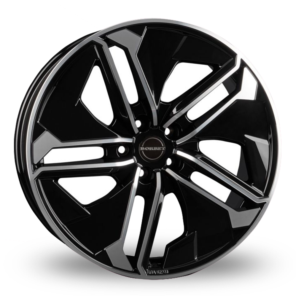 21 Inch Borbet TX Gloss Black Polished Alloy Wheels