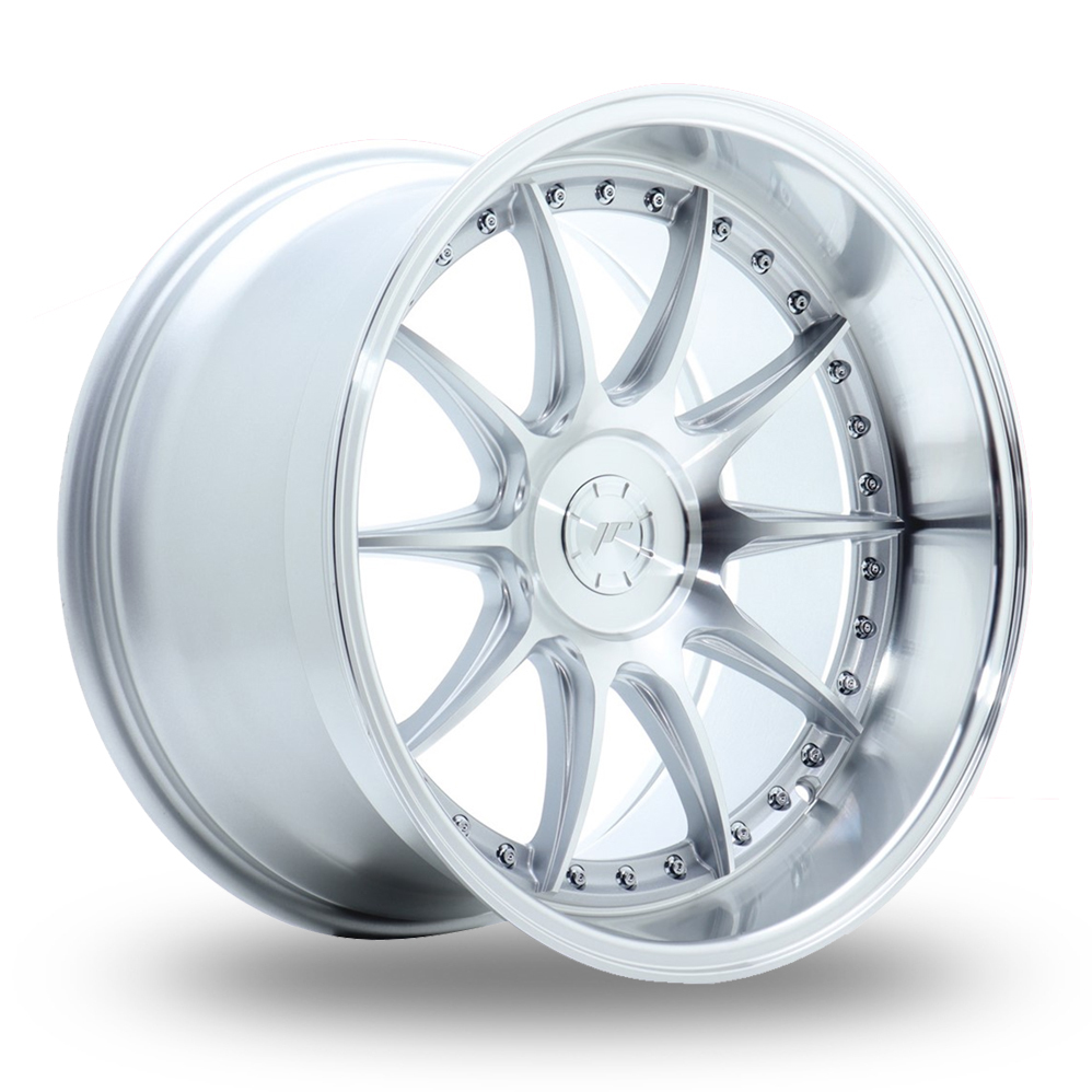 18 Inch Japan Racing JR41 () (Custom Fitment) Silver Machined Face Alloy Wheels