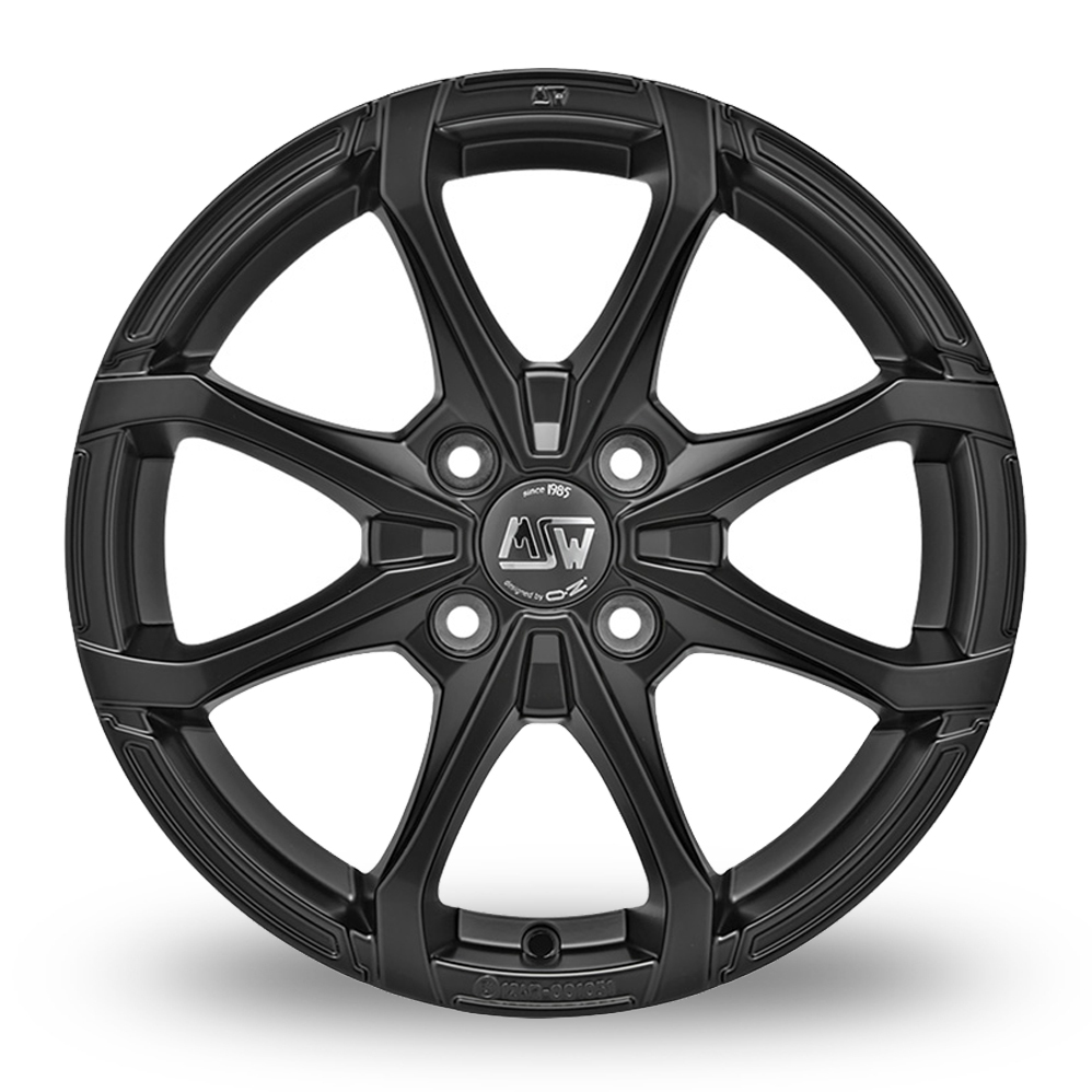 16 Inch MSW (by OZ) X4 Matt Black Alloy Wheels