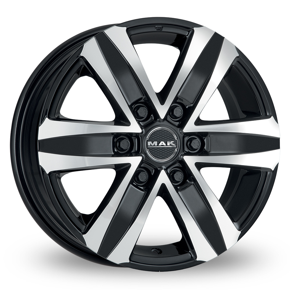 20 Inch MAK Stone 6 Black Mirror Alloy Wheels