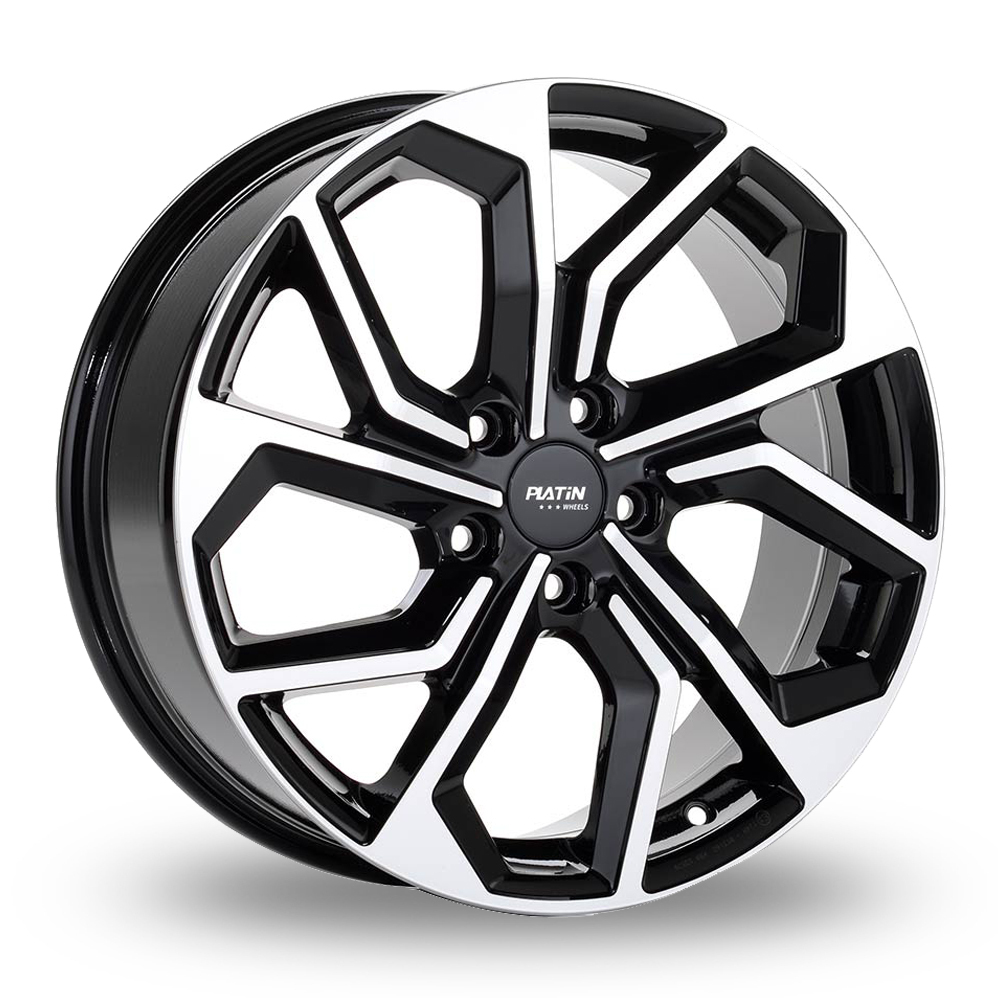 19 Inch Platin P 97 Black Polished Alloy Wheels