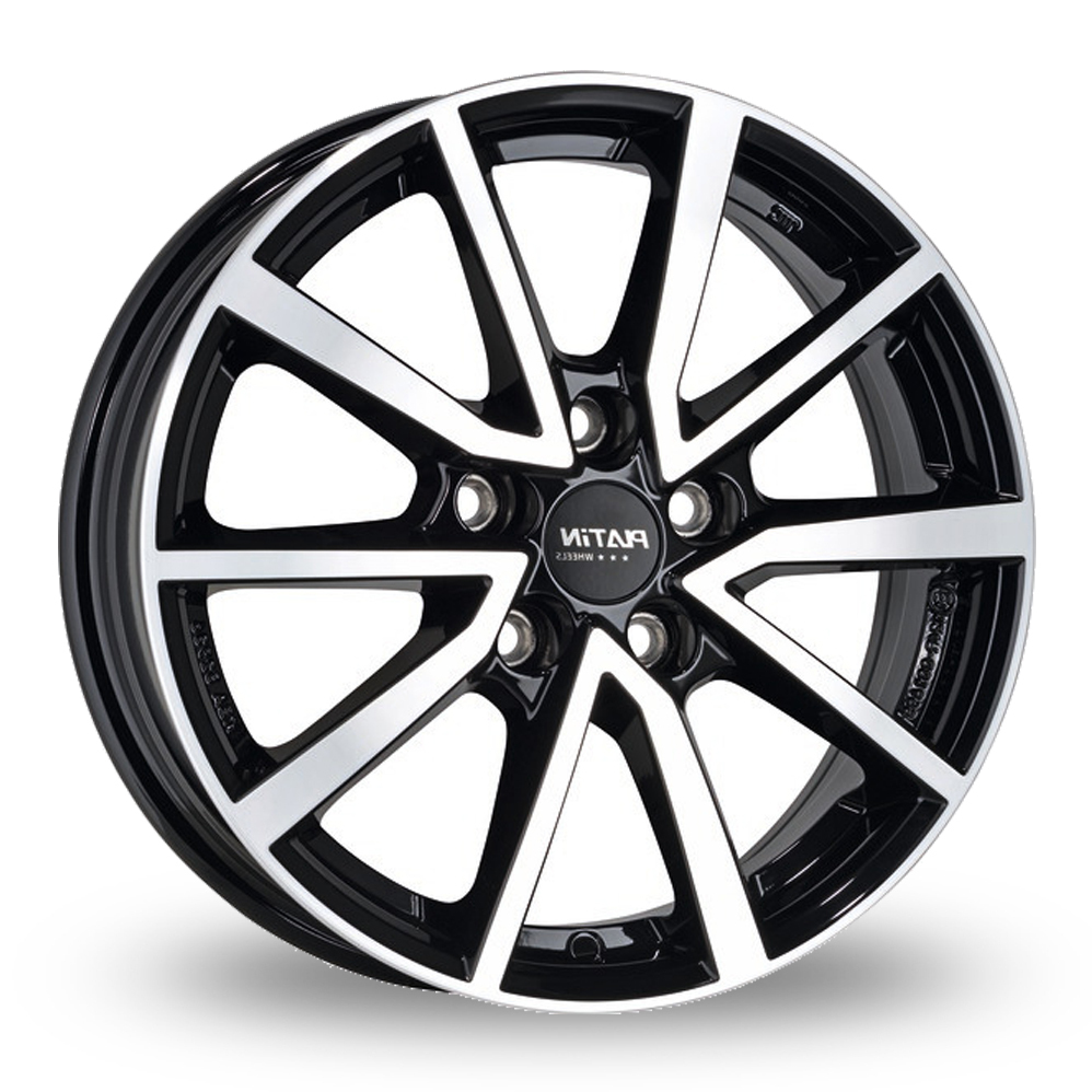 17 Inch Platin P 95 Black Polished Alloy Wheels