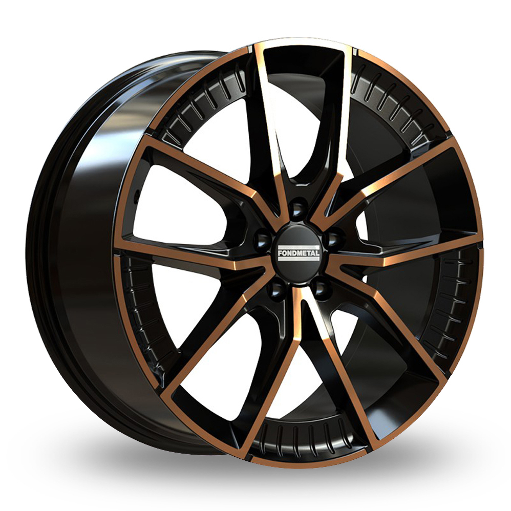 21 Inch Fondmetal Elatha Gloss Black Bronze Polished Alloy Wheels