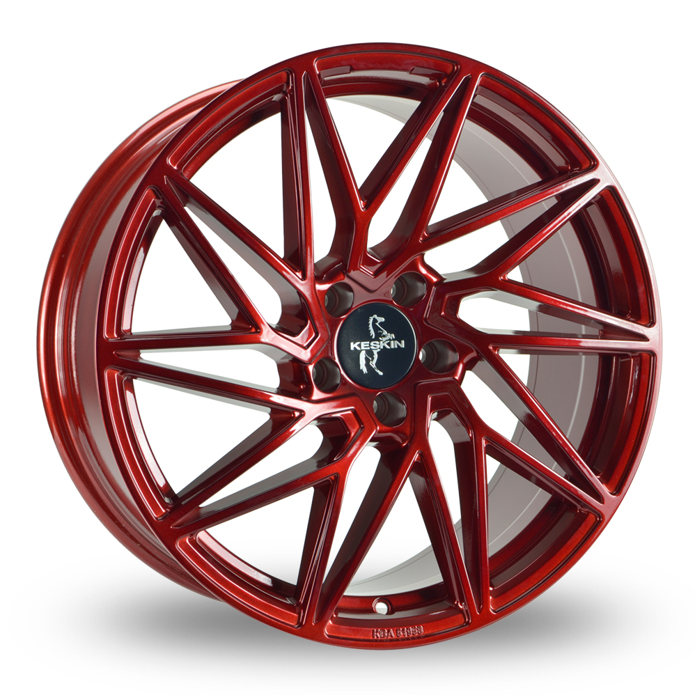 19 Inch Keskin Tuning KT20 Candy Red Alloy Wheels