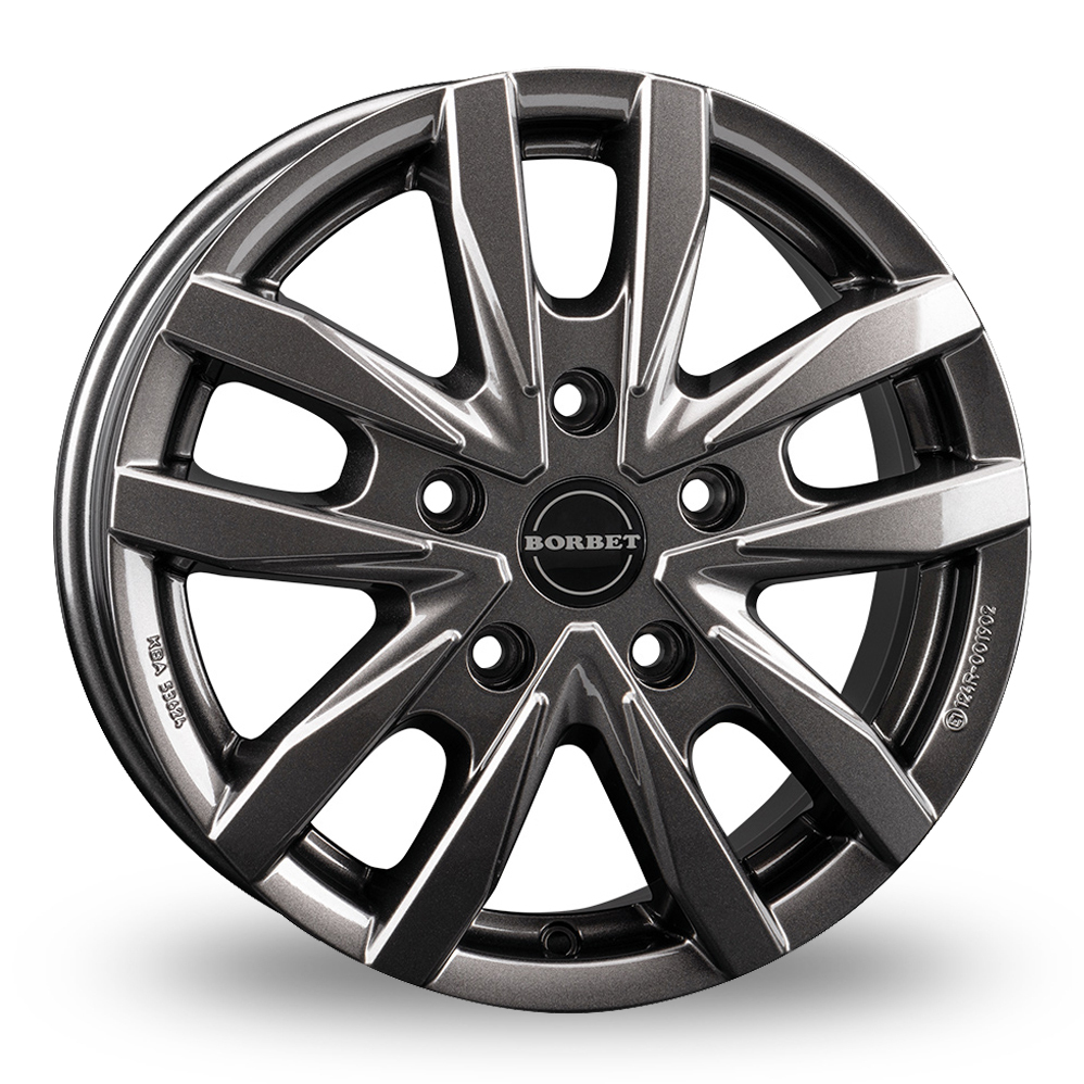 16 Inch Borbet CW5 Gloss Anthracite Alloy Wheels