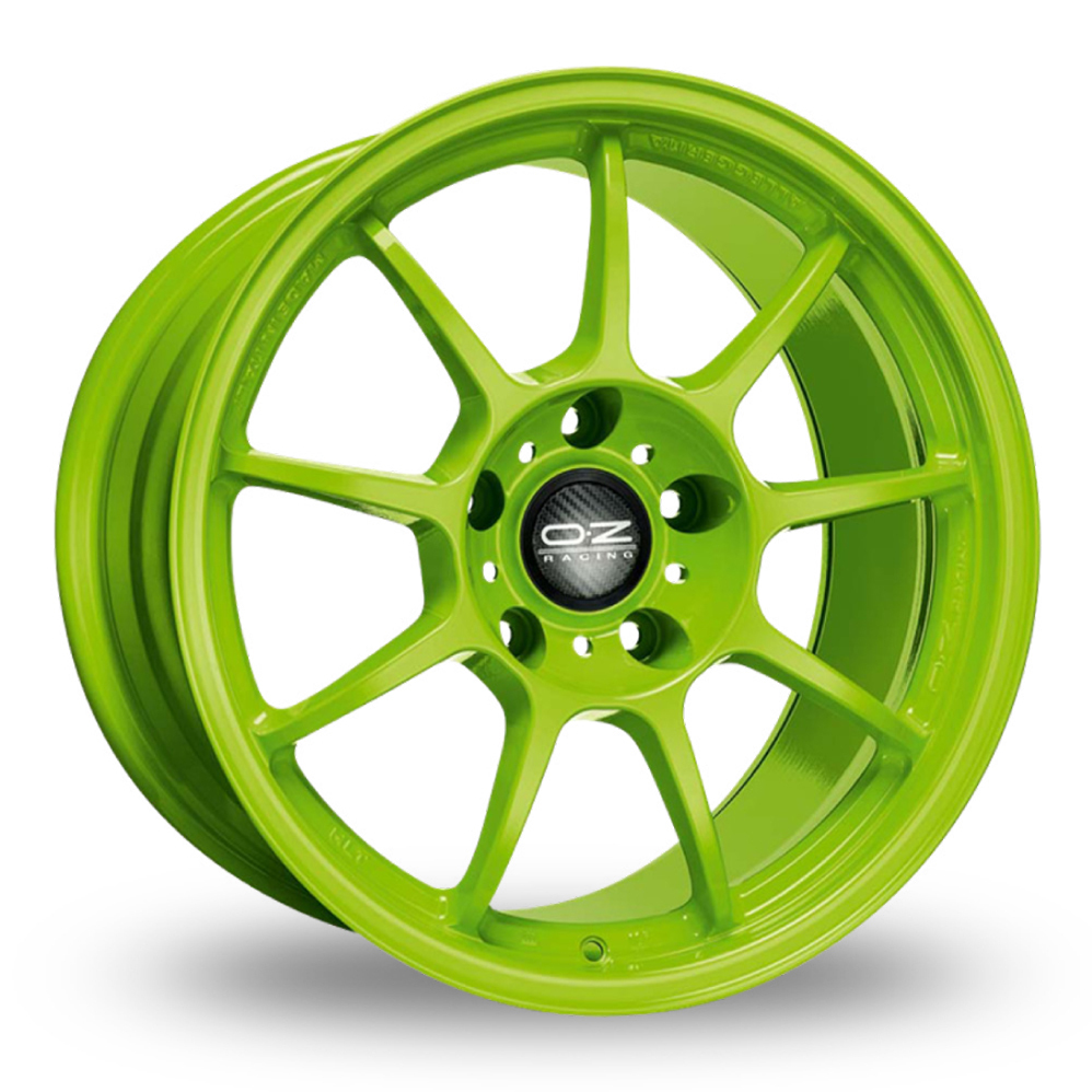 17 Inch OZ Racing Alleggerita HLT Green Alloy Wheels
