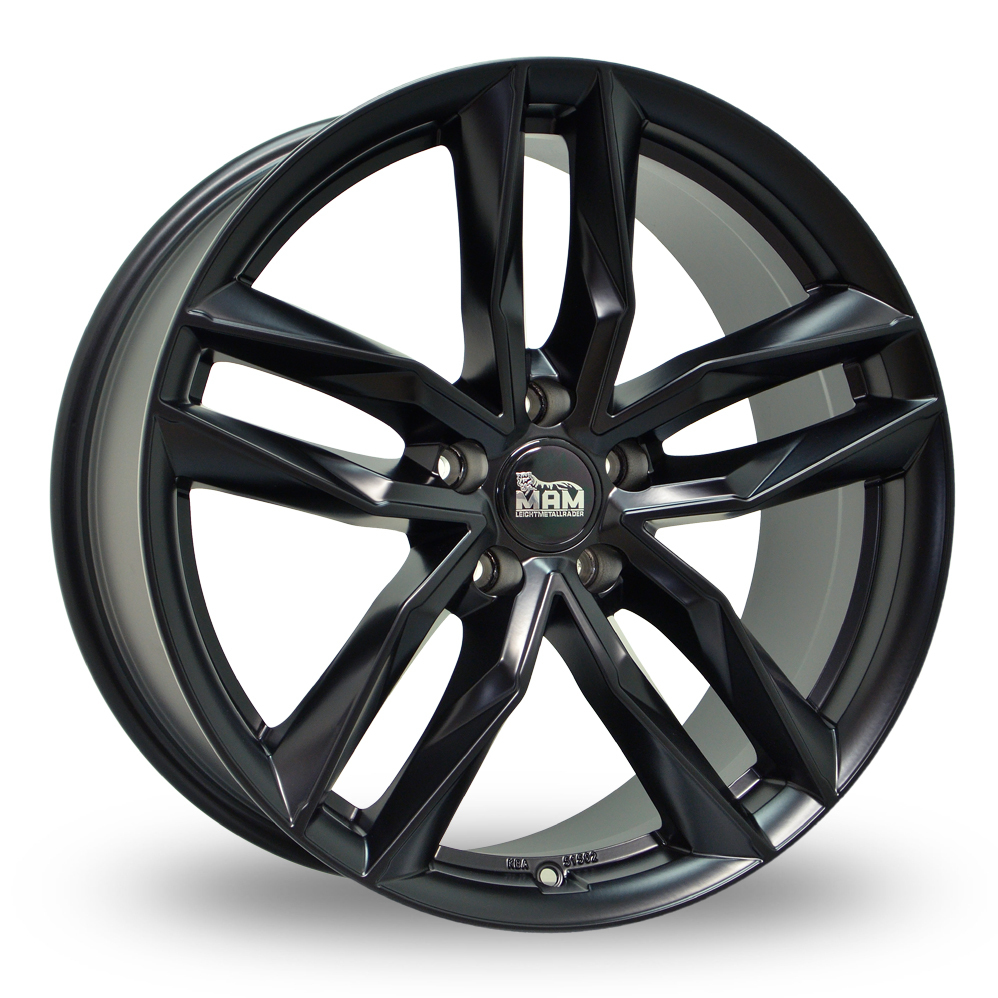 20 Inch MAM RS3 Matt Black Alloy Wheels