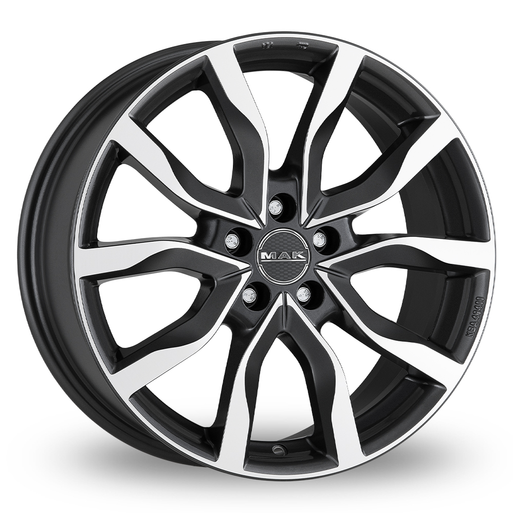 18 Inch MAK Highlands Gun Metal Mirror Face Alloy Wheels