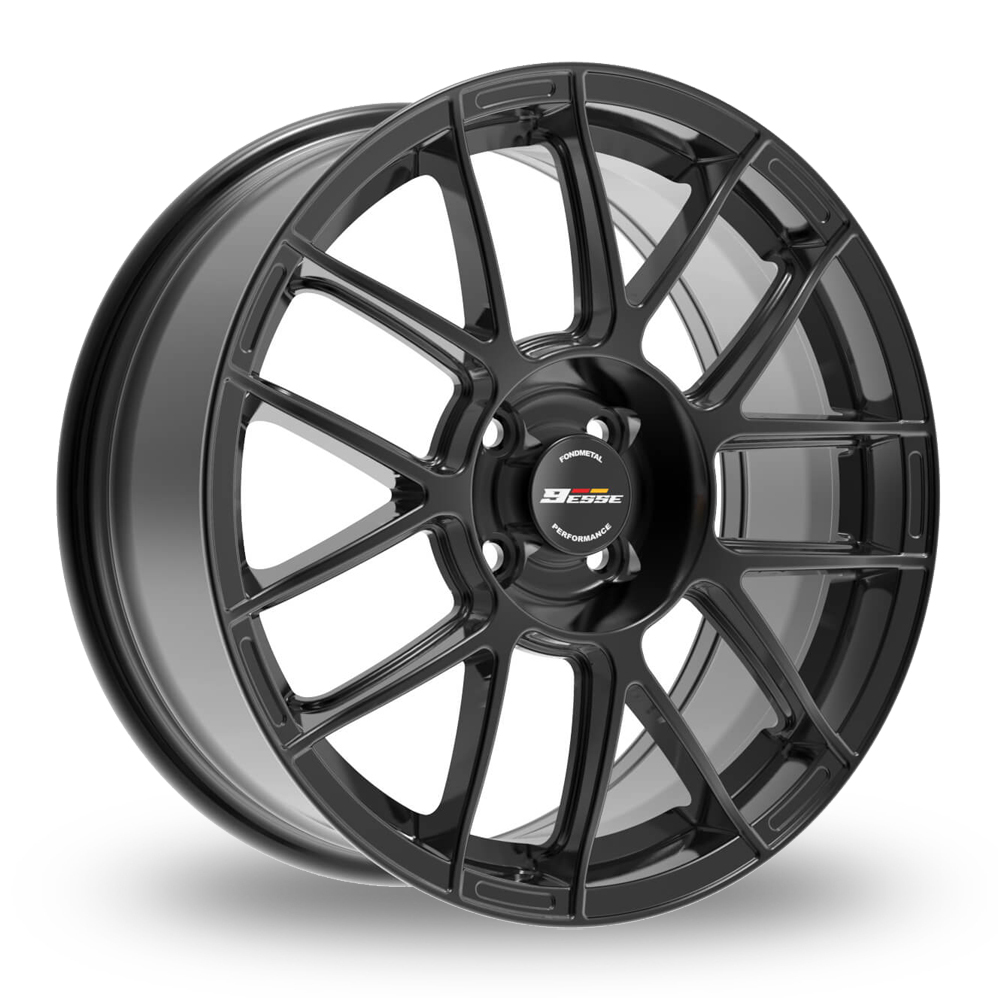 17 Inch Fondmetal 9ESSE Gloss Black Alloy Wheels