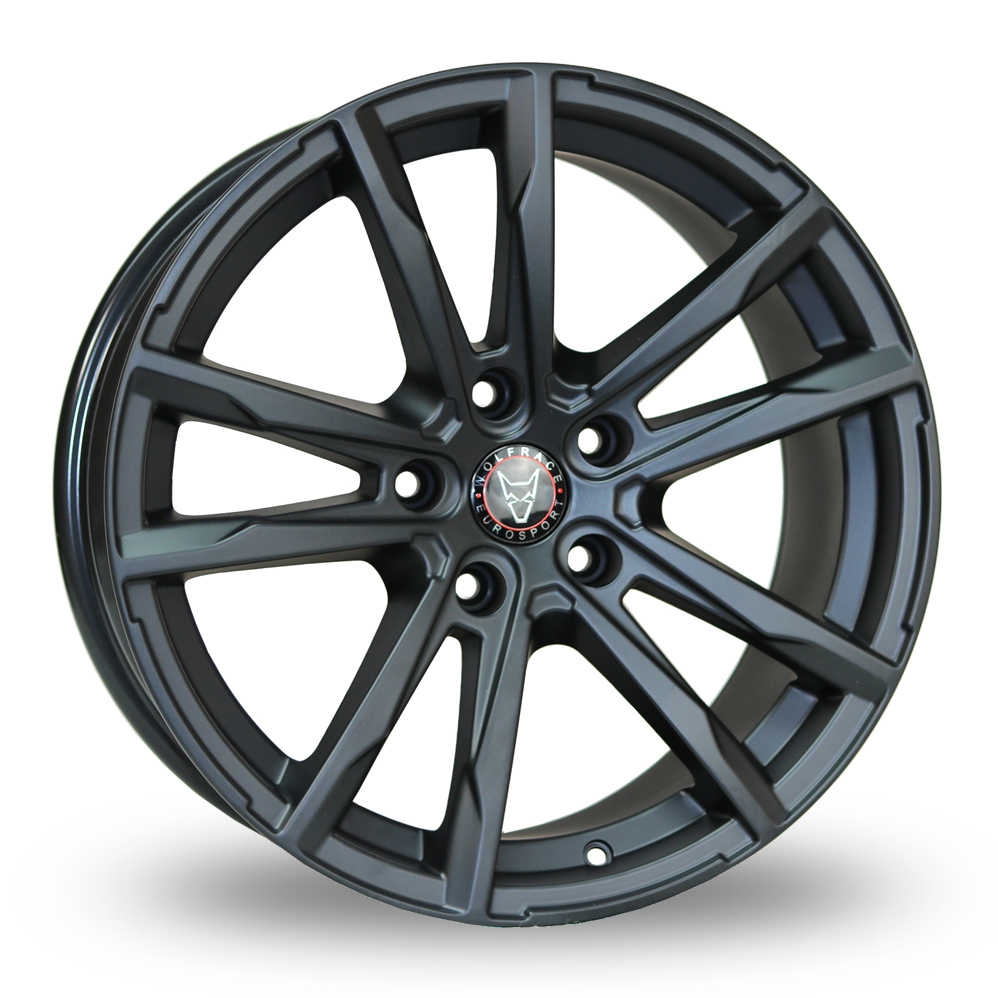 19 Inch Wolfrace Dortmund Matt Black Alloy Wheels