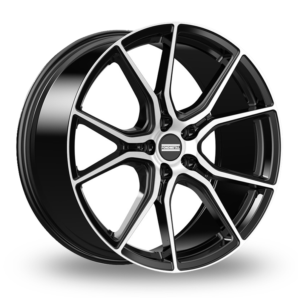 20 Inch Fondmetal STC-45 Gloss Black Polished Alloy Wheels