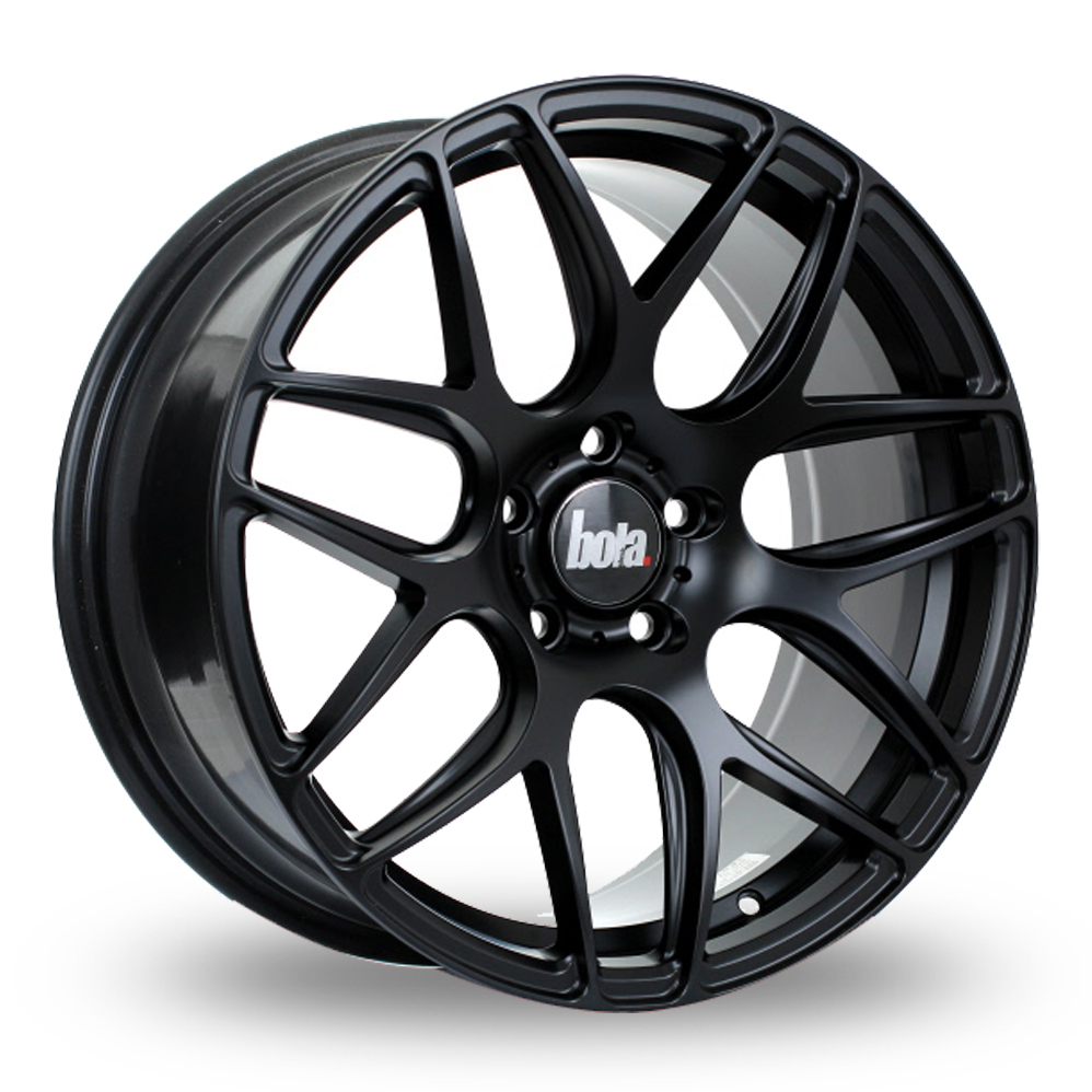 19 Inch Bola B8R Matt Black Alloy Wheels