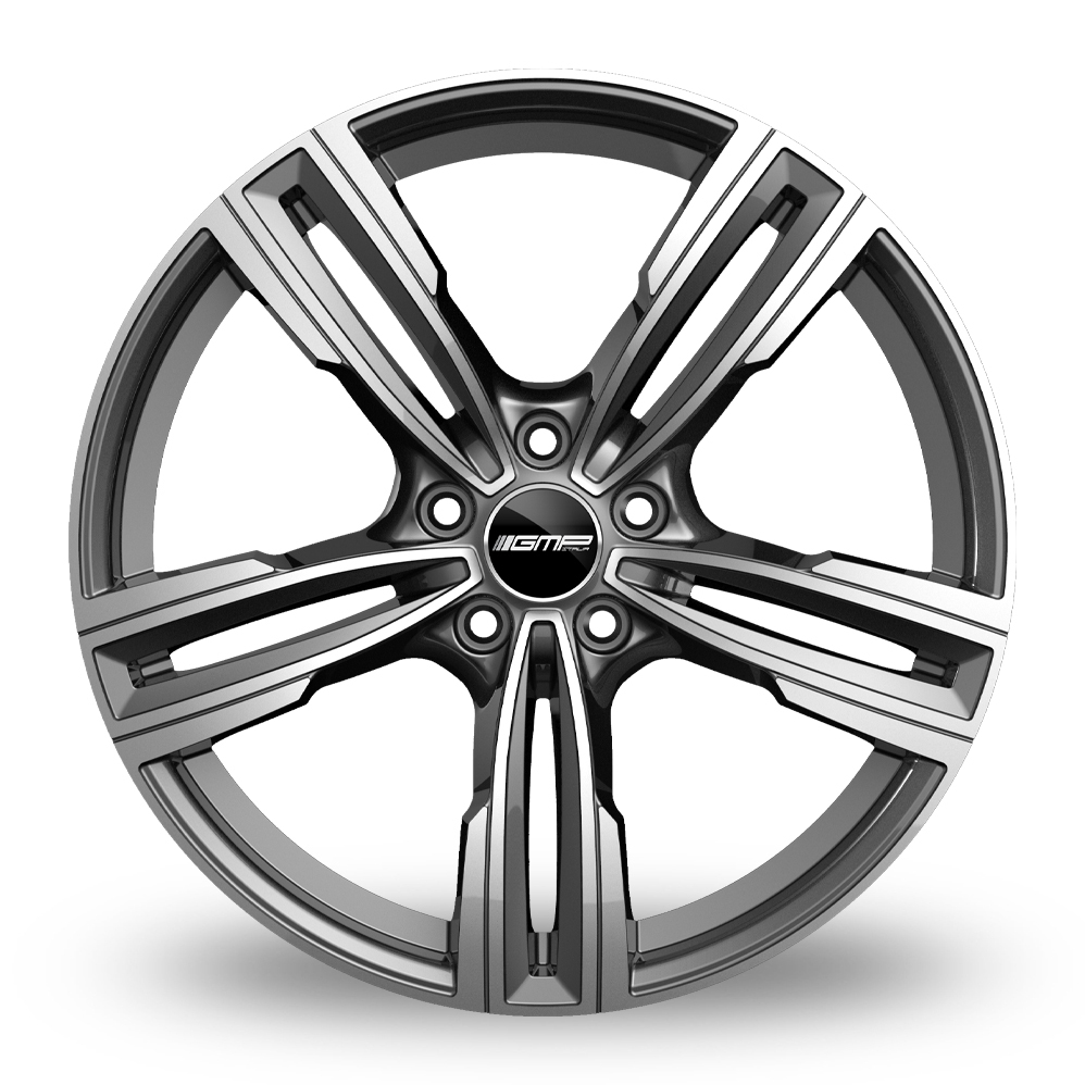 8.5x20 (Front) & 9.5x20 (Rear) GMP Italia Reven Anthracite Polished Alloy Wheels