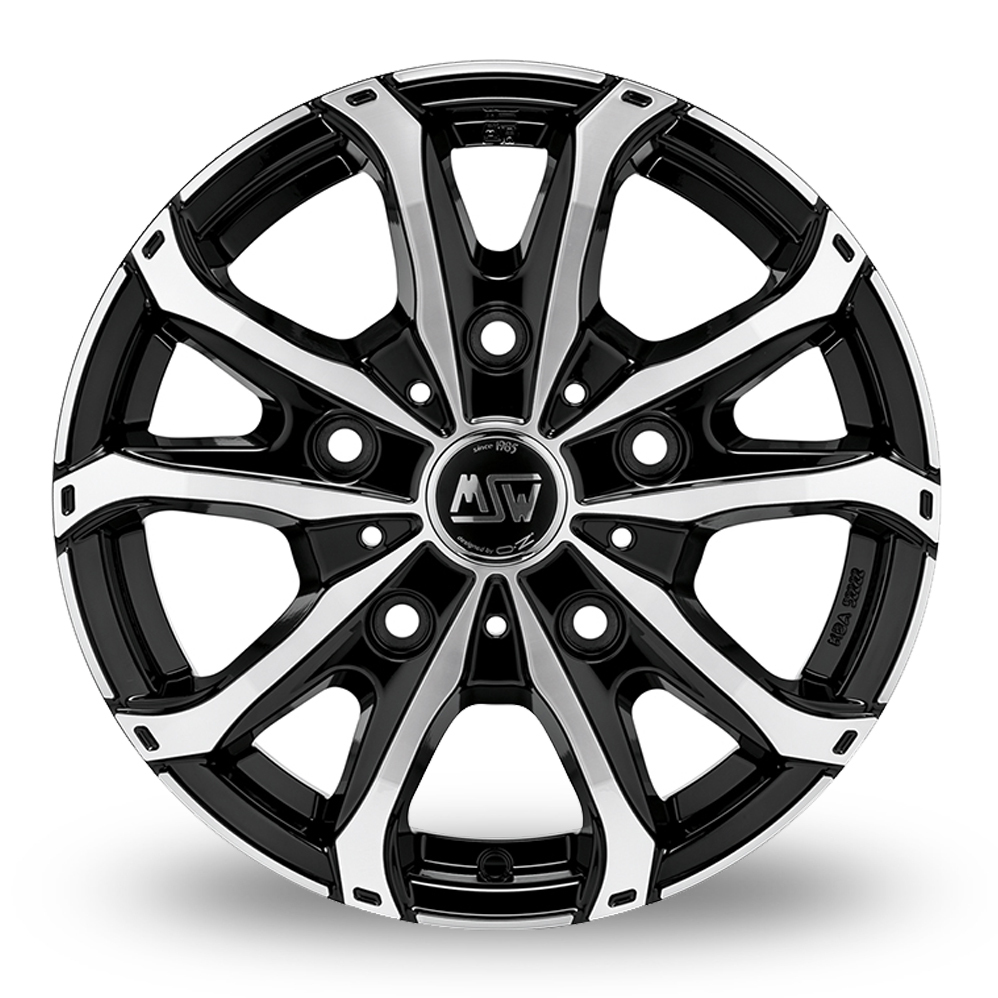 17 Inch MSW (by OZ) 48 Van Black Polished Alloy Wheels