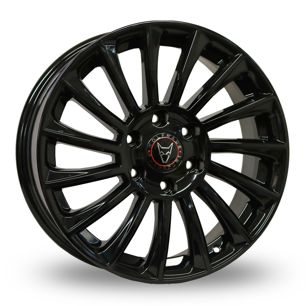 20 Inch Wolfrace AeroX Gloss Black Alloy Wheels