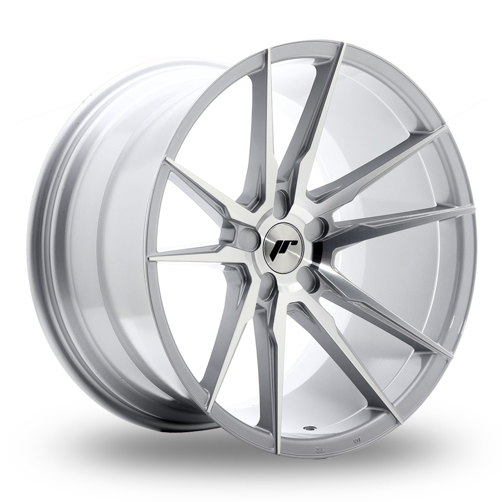 21 Inch Japan Racing JR21 (10x21) (Custom Fitment) Silver Machined Face Alloy Wheels