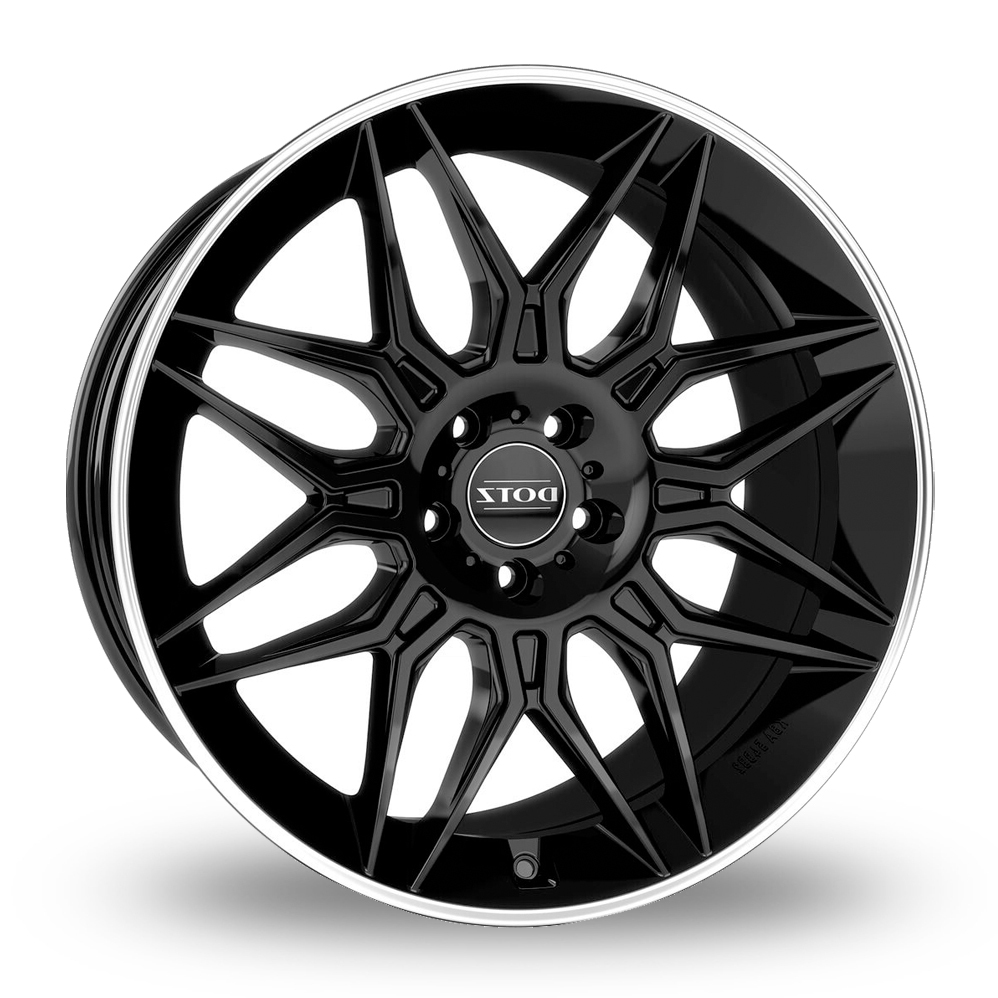 21 Inch Dotz Longbeach Black Polished Lip Alloy Wheels