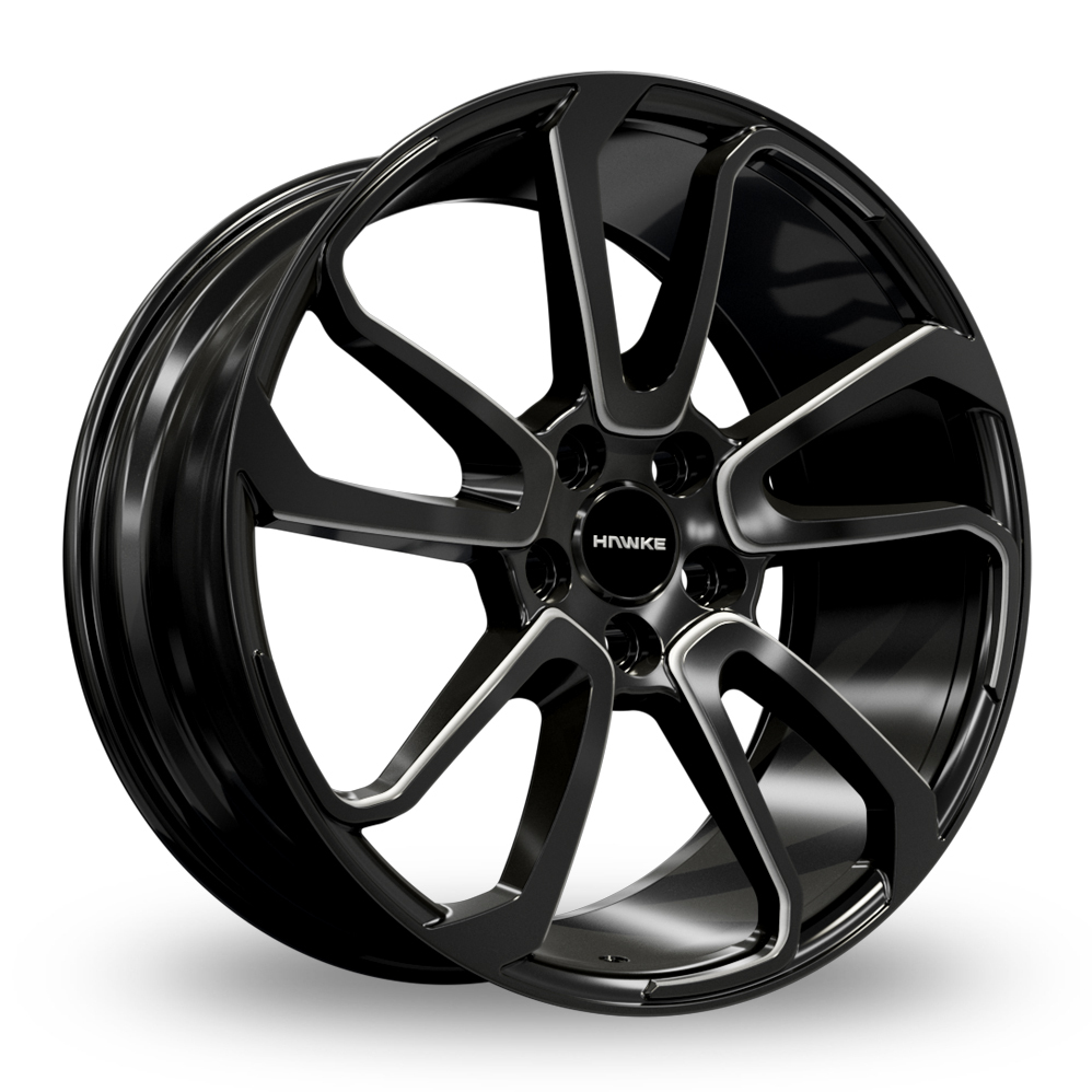 20 Inch Hawke Falkon Black Accent Alloy Wheels