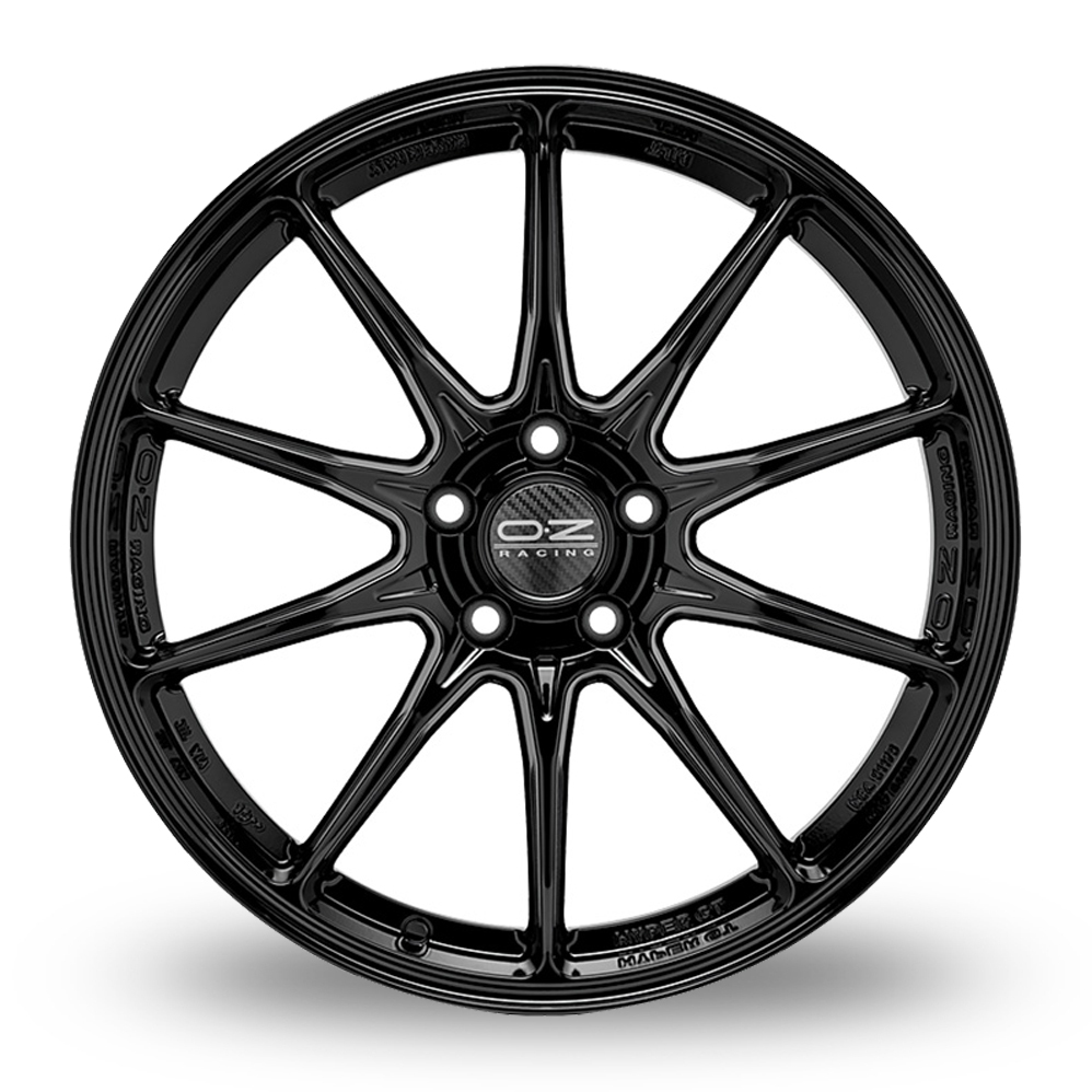 18 Inch OZ Racing Hyper GT HLT Gloss Black Alloy Wheels