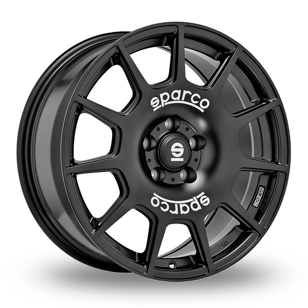 16 Inch Sparco Terra Matt Black Alloy Wheels