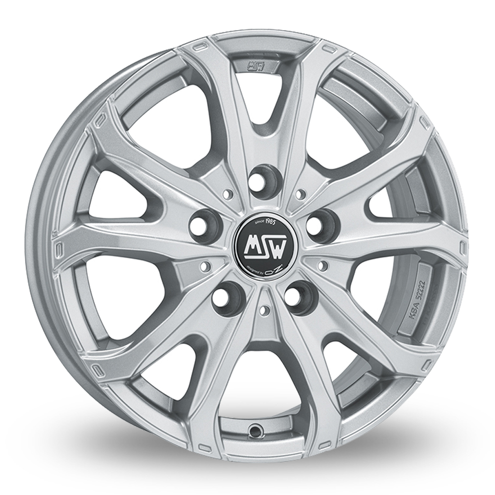 16 Inch MSW (by OZ) 48 Van (6 Stud) (Special Offer) Silver Alloy Wheels