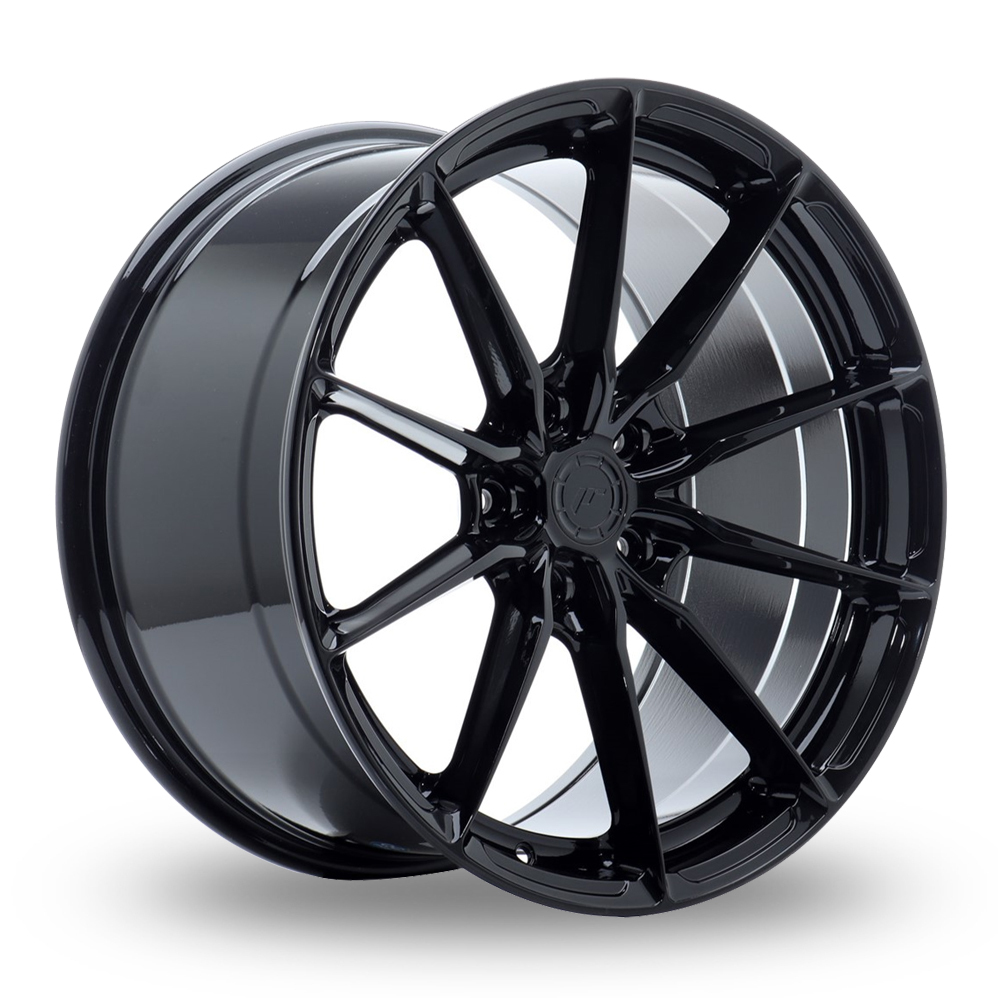 21 Inch Japan Racing JR37 (9x21) (Custom Fitment) Gloss Black Alloy Wheels