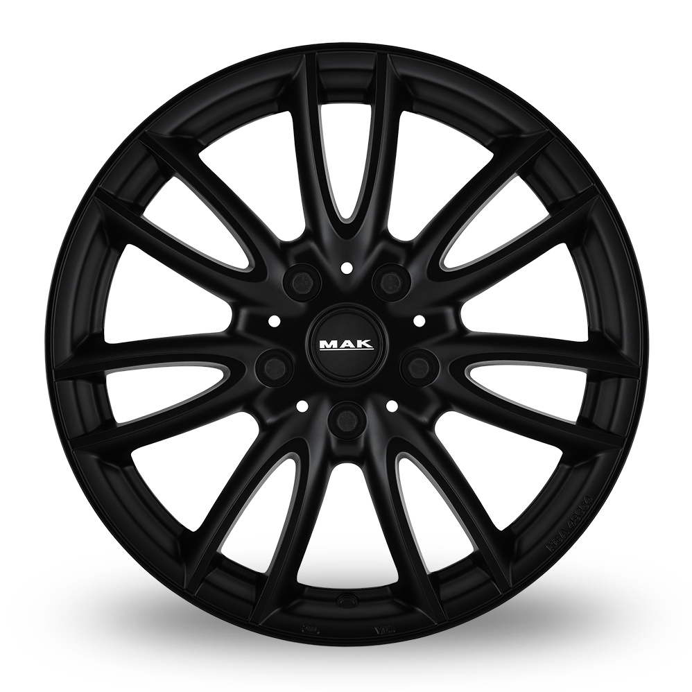 Mak Jackie Matt Black 16 Alloy Wheels Wheelbase