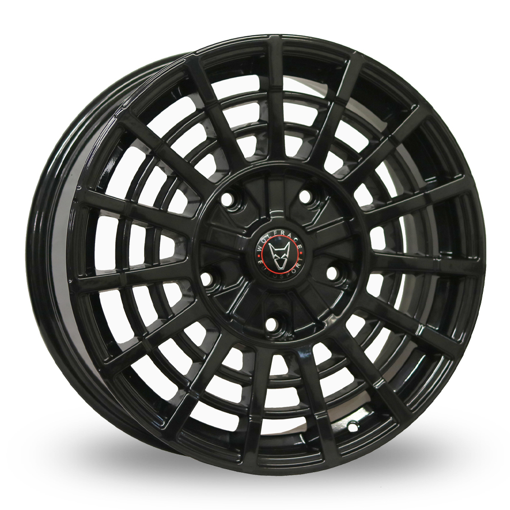 18 Inch Wolfrace Turismo Super T Gloss Black Alloy Wheels