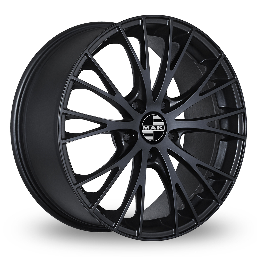 19 Inch MAK Rennen Matt Black Alloy Wheels