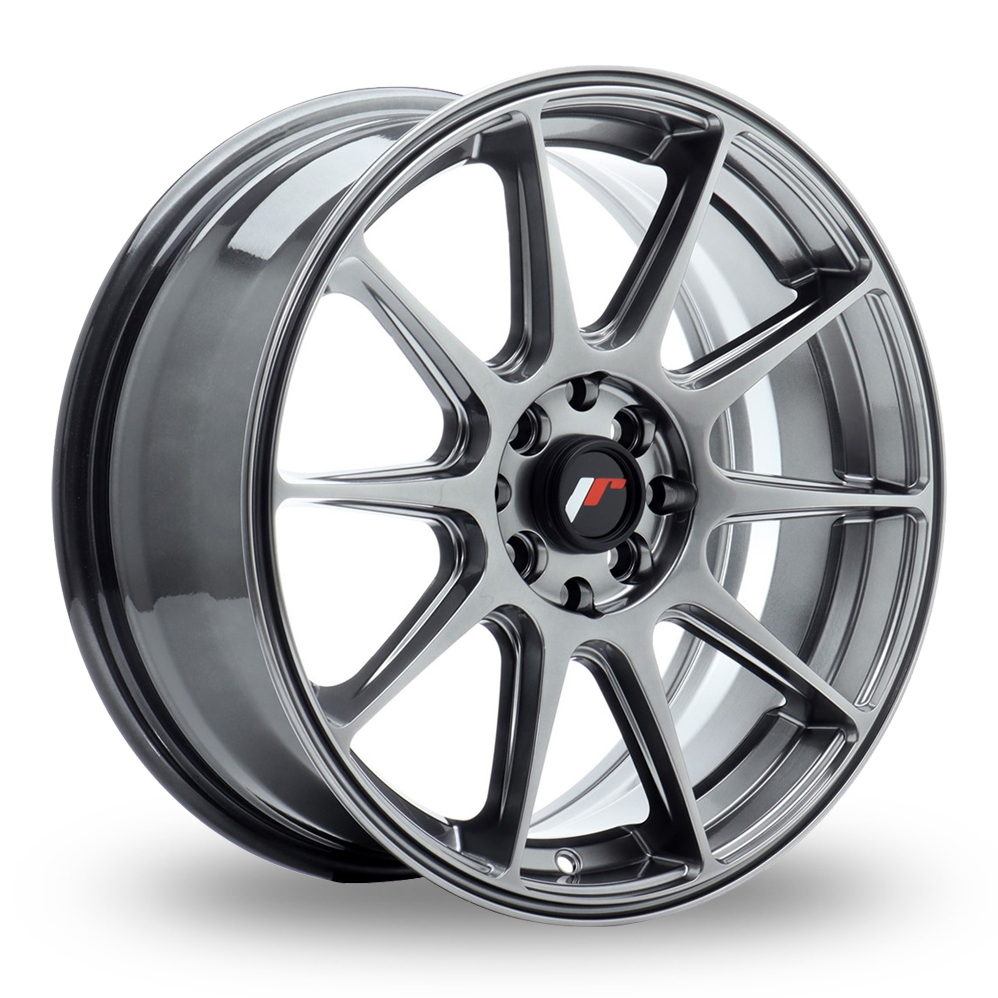 17 Inch Japan Racing JR11 (7x17) Hyper Black Alloy Wheels