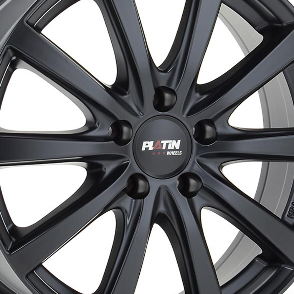 17 Inch Platin P 69 Matt Black Alloy Wheels