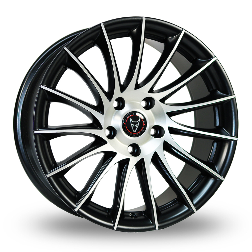 18 Inch Wolfrace Aero Matt Black Alloy Wheels