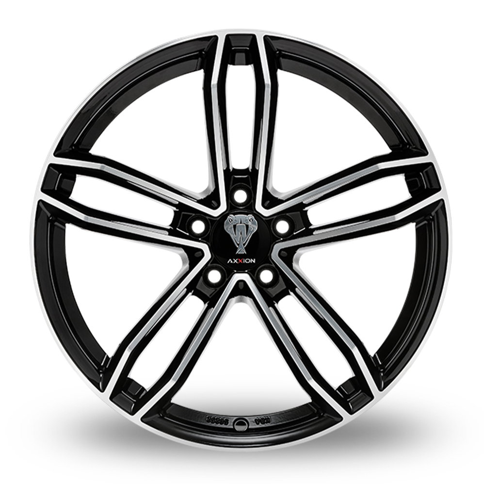 18 Inch Axxion AX8 Black Polished Alloy Wheels