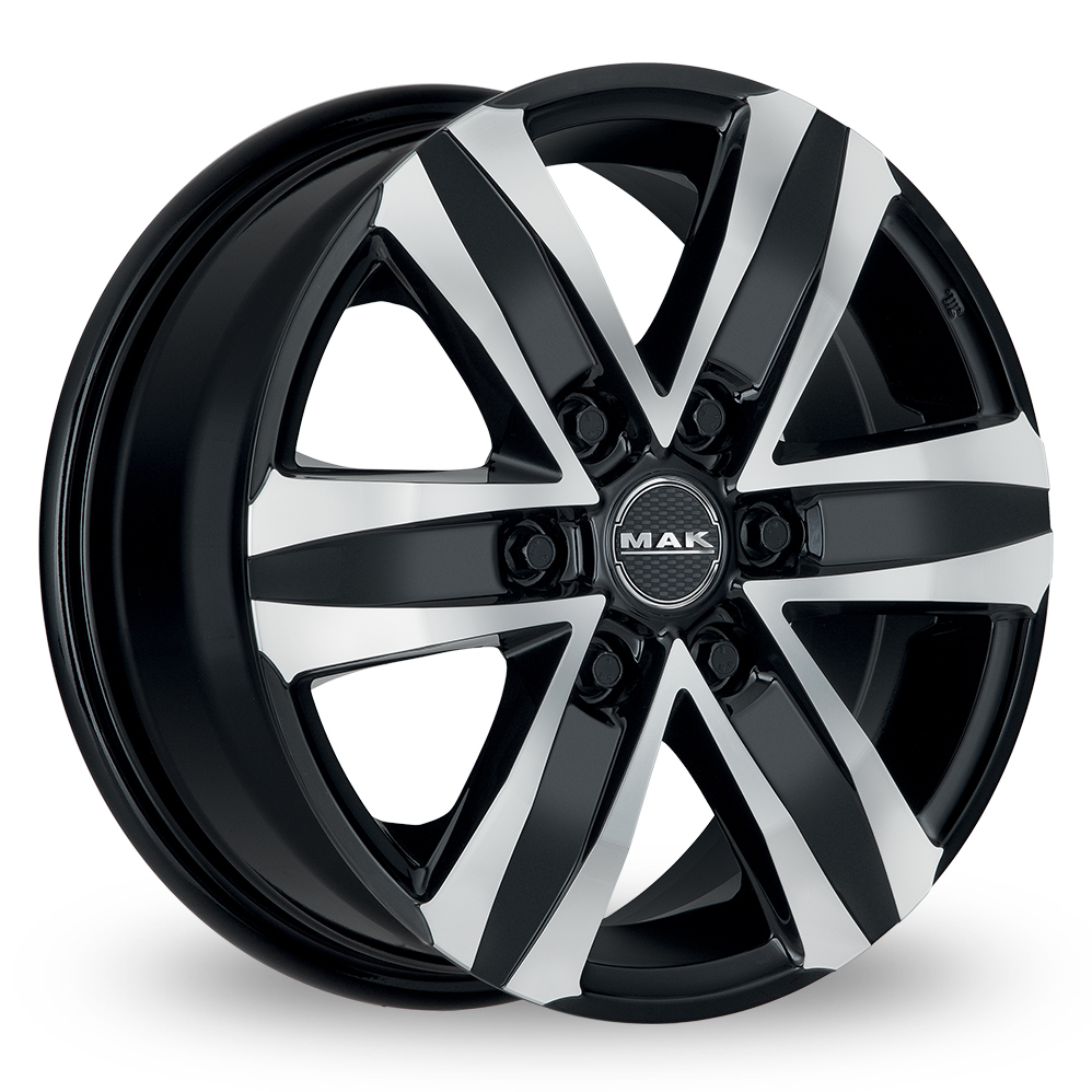 20 Inch MAK Stone 6 Black Mirror Alloy Wheels