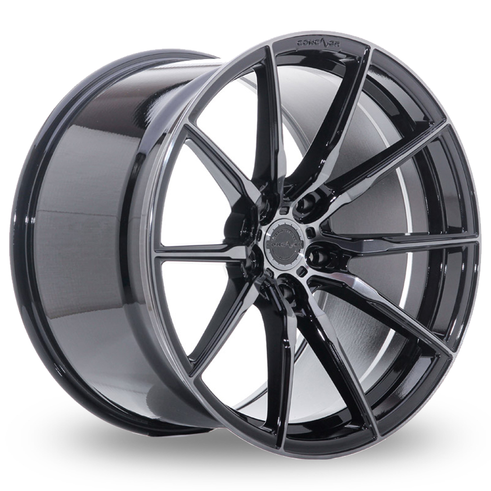 21 Inch Concaver CVR4 (Concave) Double Tinted Black Alloy Wheels