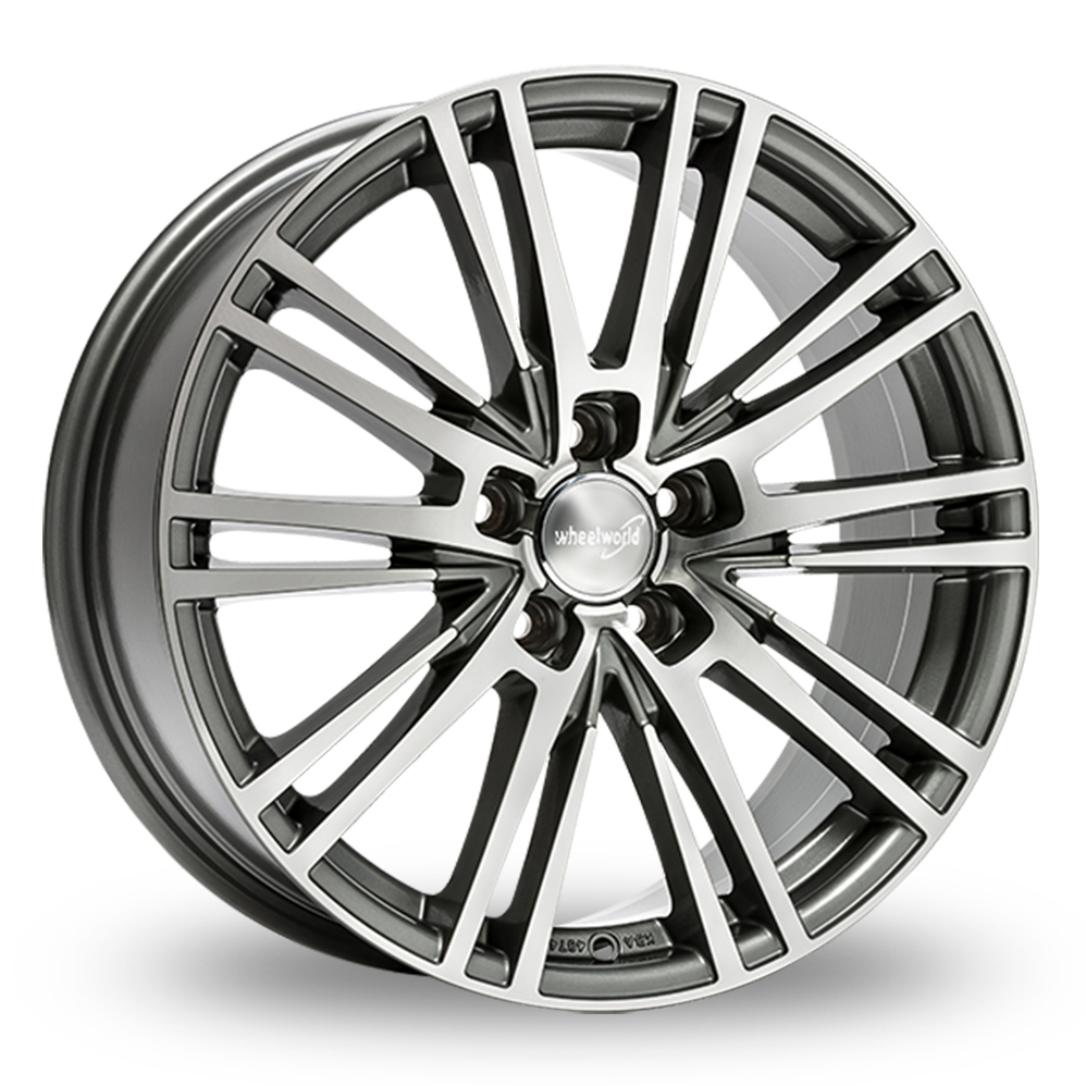 19 Inch 2DRV WH18 Daytona Grey Polished Alloy Wheels