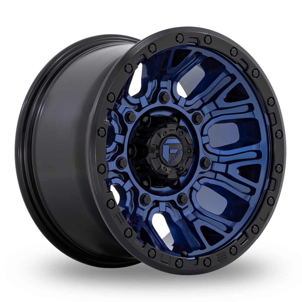 20 Inch Fuel Off-Road Traction Dark Blue Black Lip Alloy Wheels