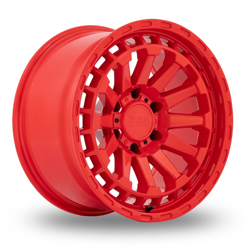 18 Inch Black Rhino Raid (US Stock) Red Alloy Wheels