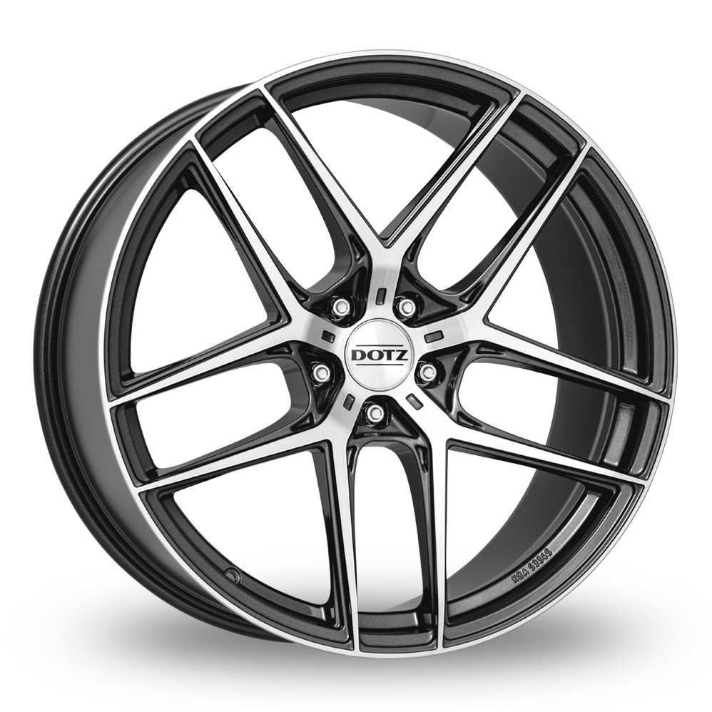 9x20 (Front) & 10x20 (Rear) Dotz Dotz Laguna Seca Gun Metal Polished Alloy Wheels