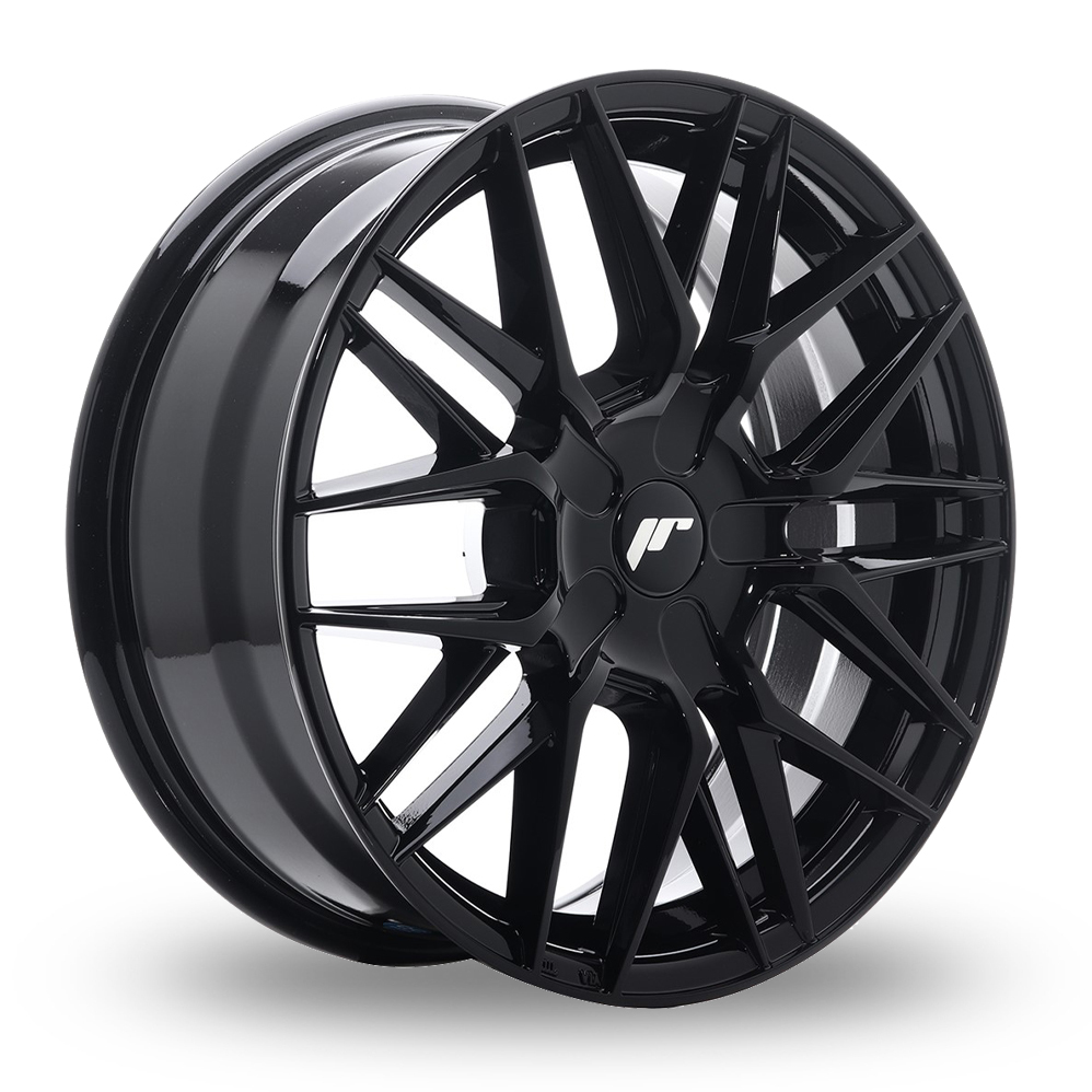 17 Inch Japan Racing JR28 (7x17) (Custom Fitment) Glossy Black Alloy Wheels