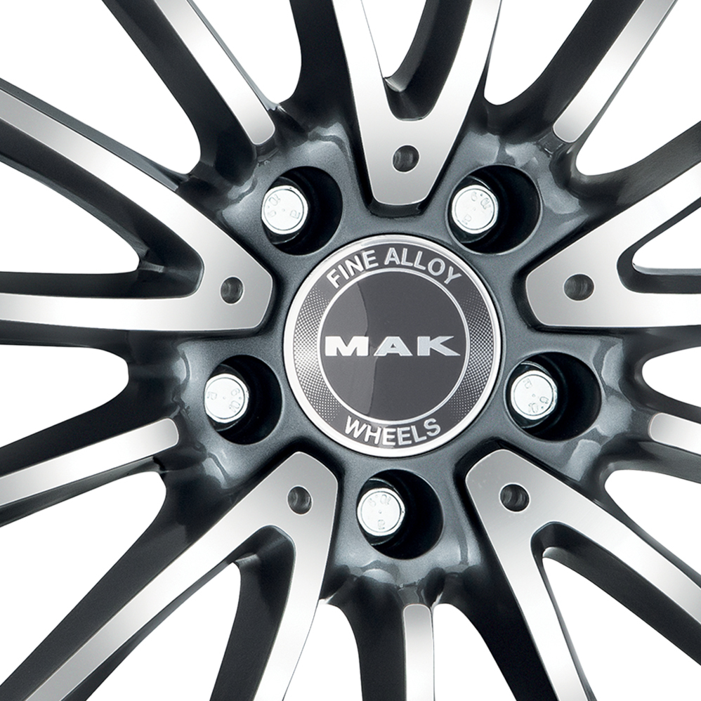 18 Inch MAK Komet Gun Metal Mirror Face Alloy Wheels