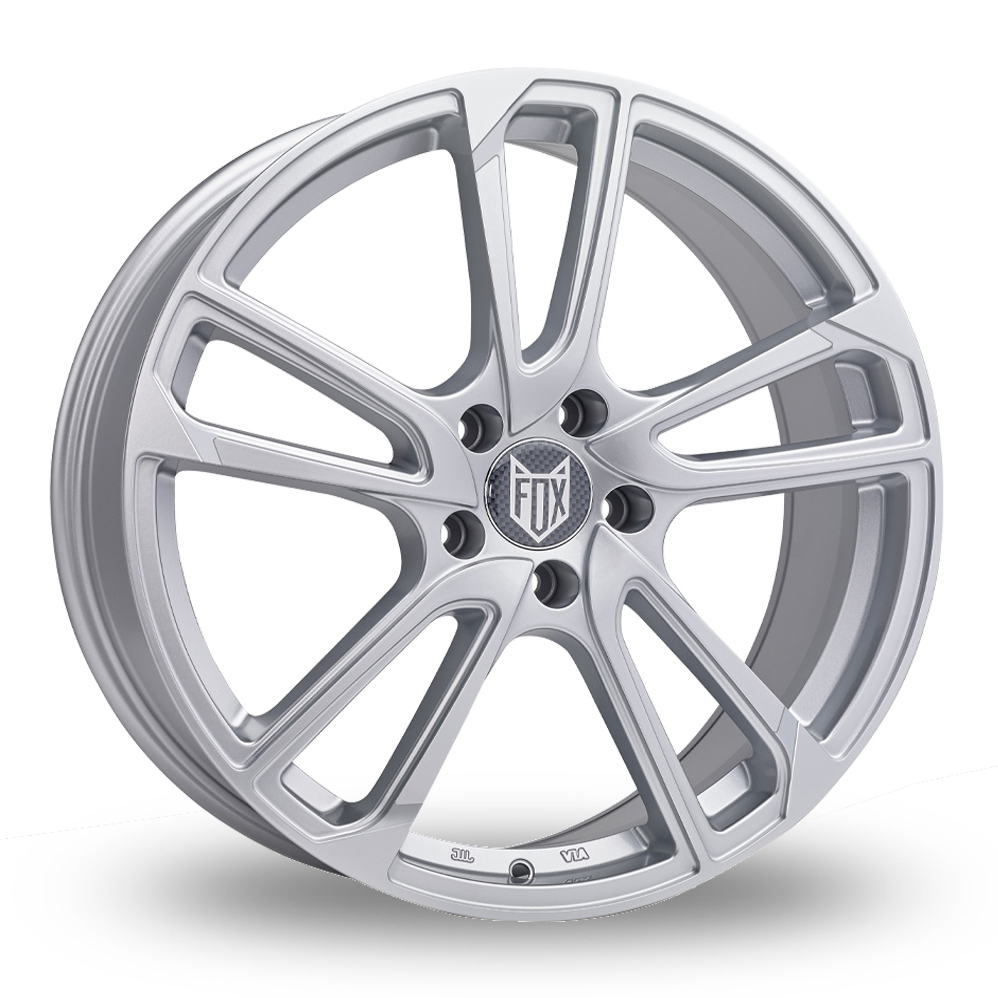 8x18 (Front) & 8.5x18 (Rear) Fox Racing MBZ Silver Alloy Wheels