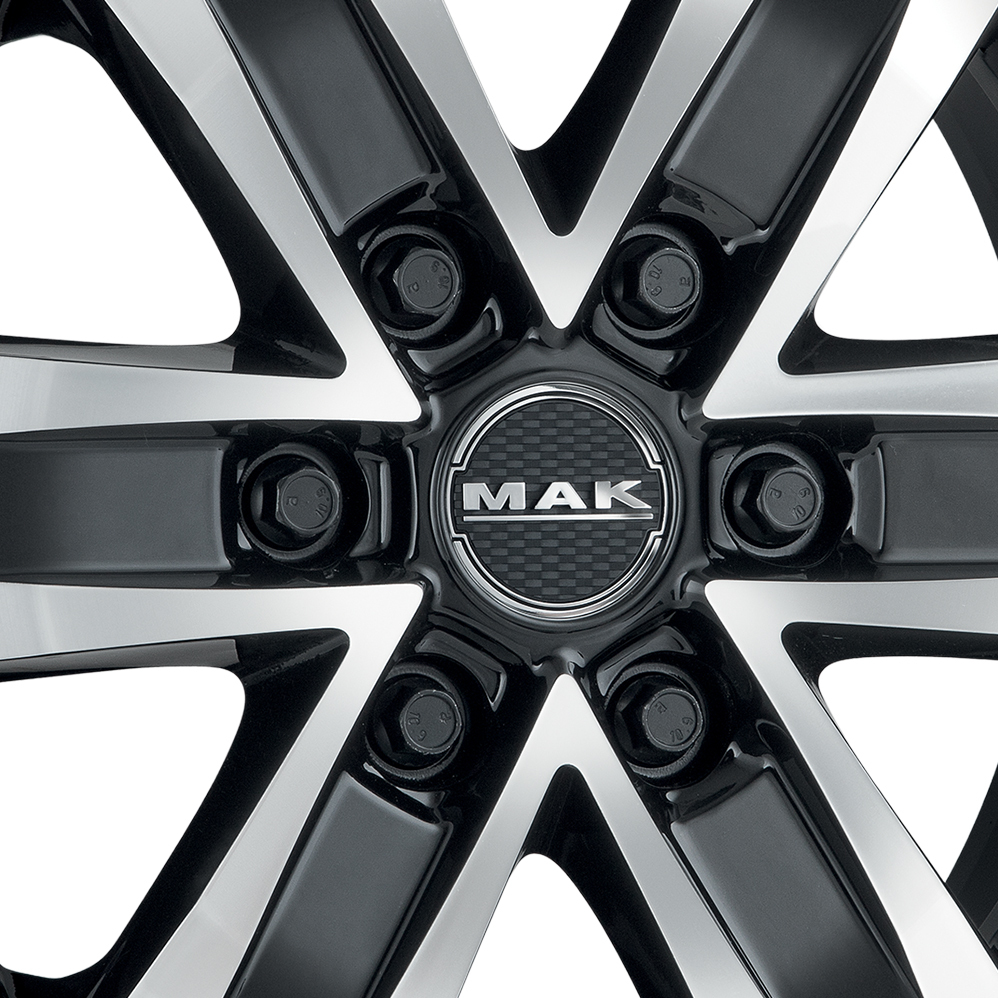 20 Inch MAK Stone 6 Black Mirror Alloy Wheels