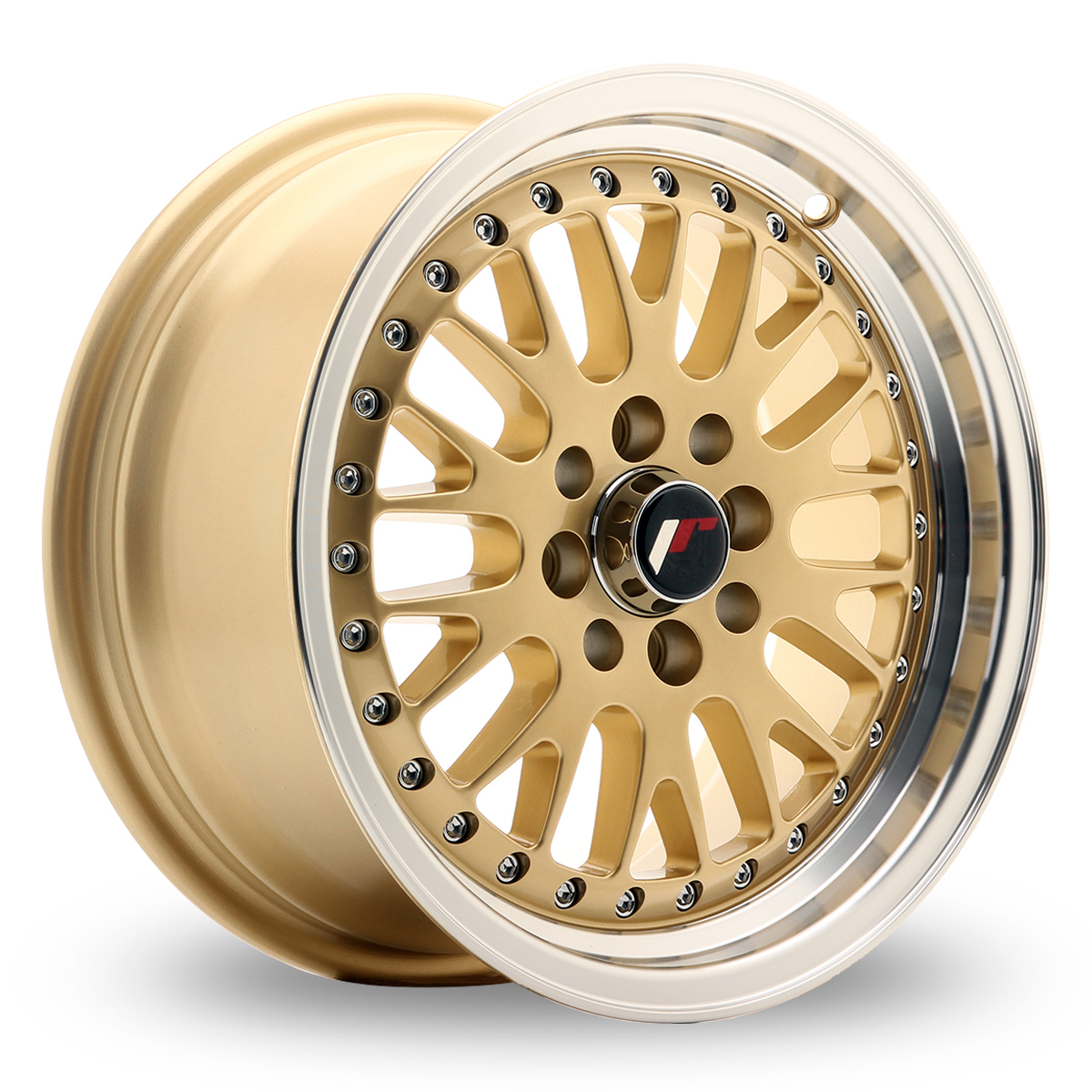 15 Inch Japan Racing JR10 (7x15) Gold Machined Lip Alloy Wheels