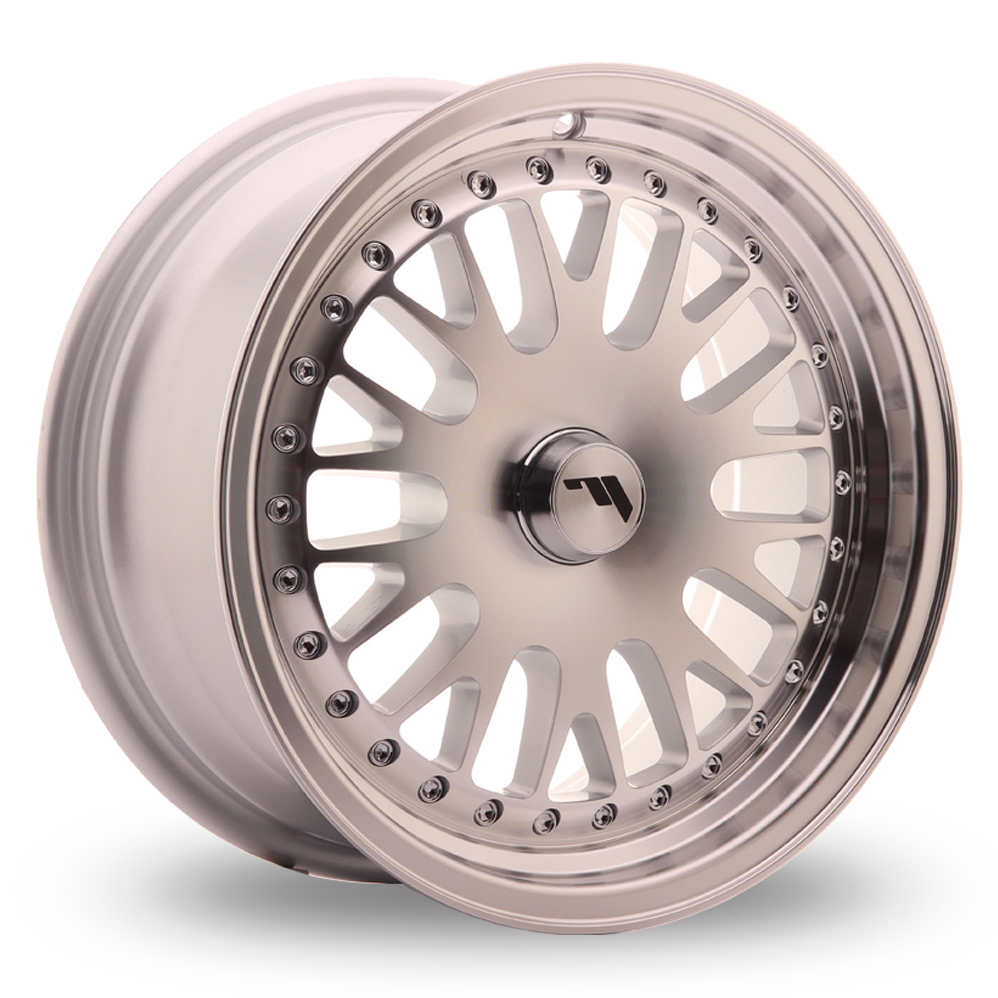 15 Inch Japan Racing JR10 (7x15) (Custom Fitment) Silver Machined Face Alloy Wheels