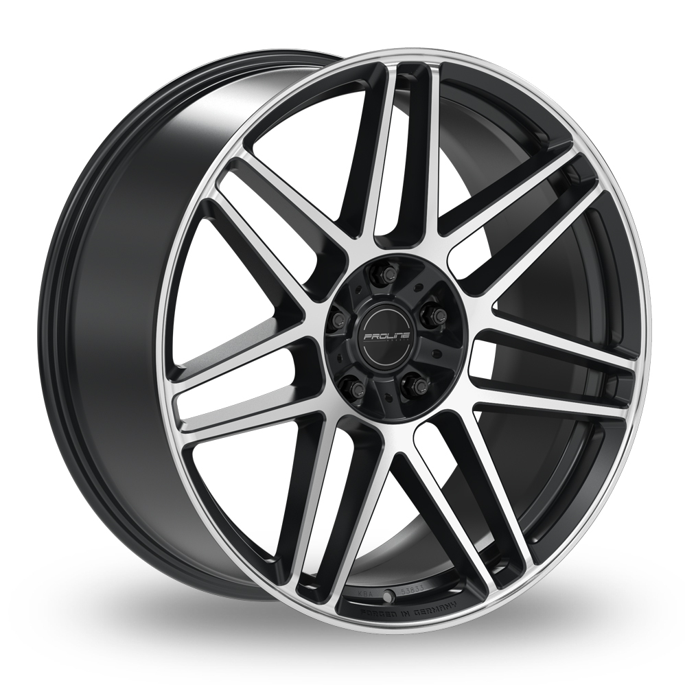 22 Inch Proline PFG FORGED Black Matt Polished Alloy Wheels